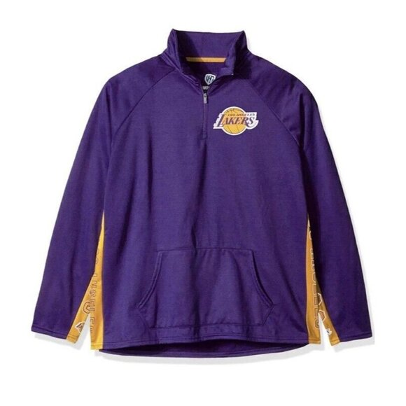 NBA Los Angeles Lakers Hands High MVP Quarter Zip Pullover Womens Size M Purple - Picture 1 of 5